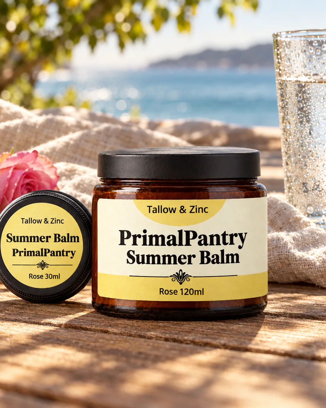 Summer Balm 120ml jar and 30ml travel tin